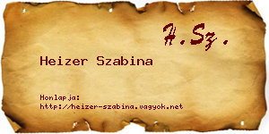 Heizer Szabina névjegykártya